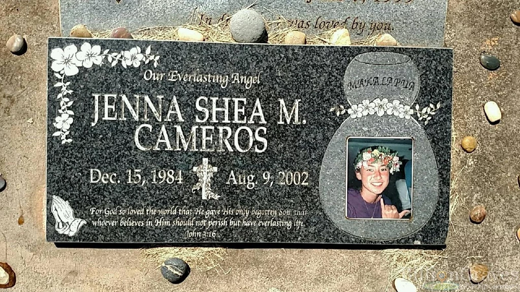 Jenna Shea M Cameros (1984 2002) Grave Site Cemetery: Molokaʻi ...