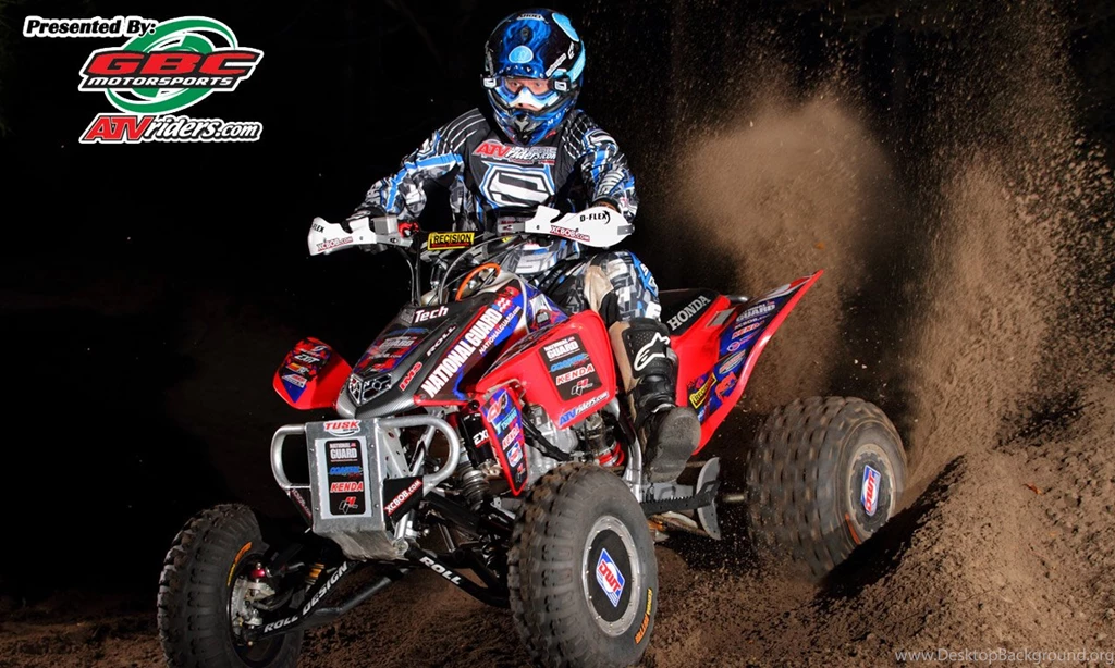 Pro ATV Racer Jarrod McClure National Guard Honda TRX450R ...