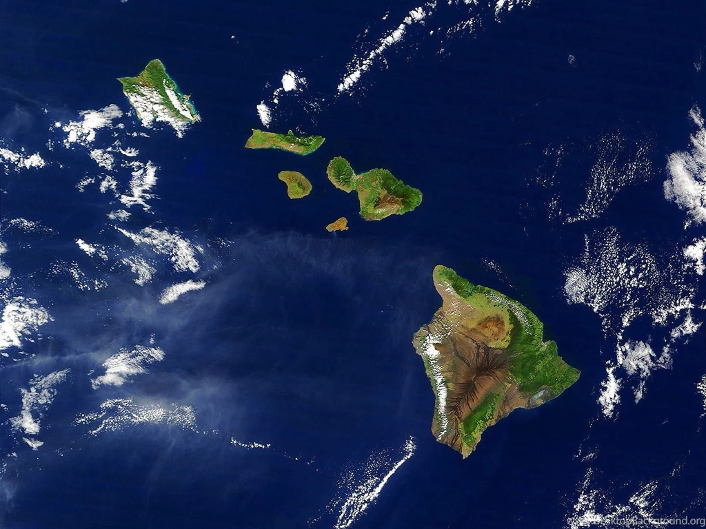 Satellite Image Of The Hawaiian Islands Hawaii Wallpapers ...