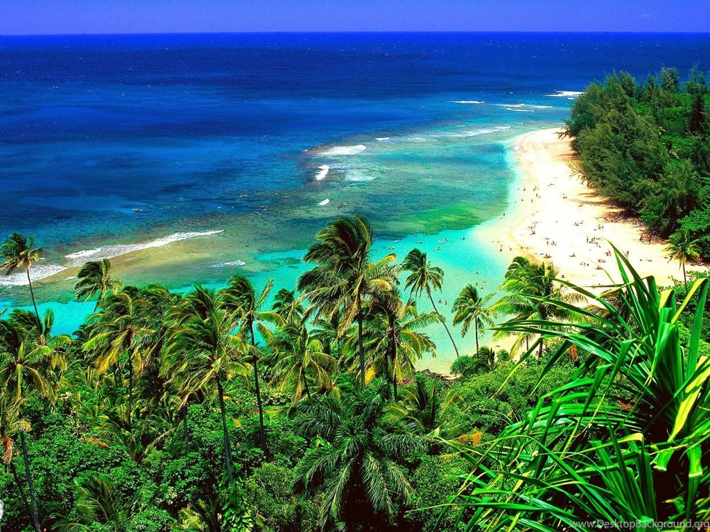 Hawaii Islands Names Wallpaper.