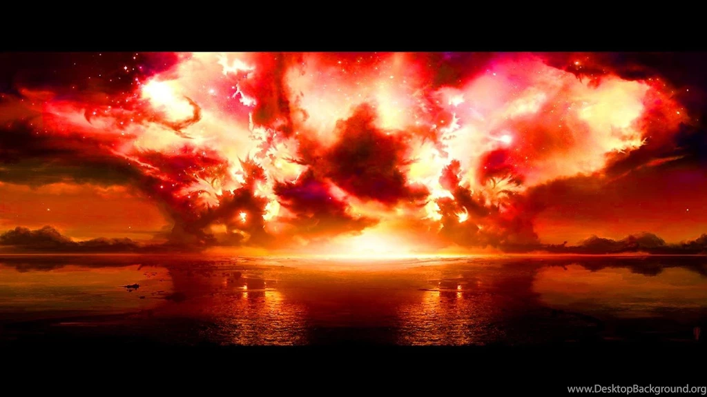 Too Late Abstract Artwork Water Fire Flame Sky HD Wallpapers ...