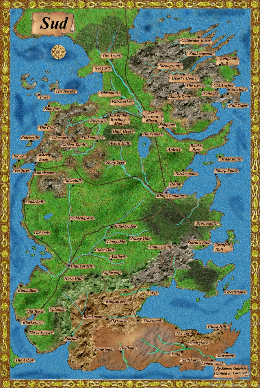 DeviantArt: More Like Westeros Map South Cityes By Carturello