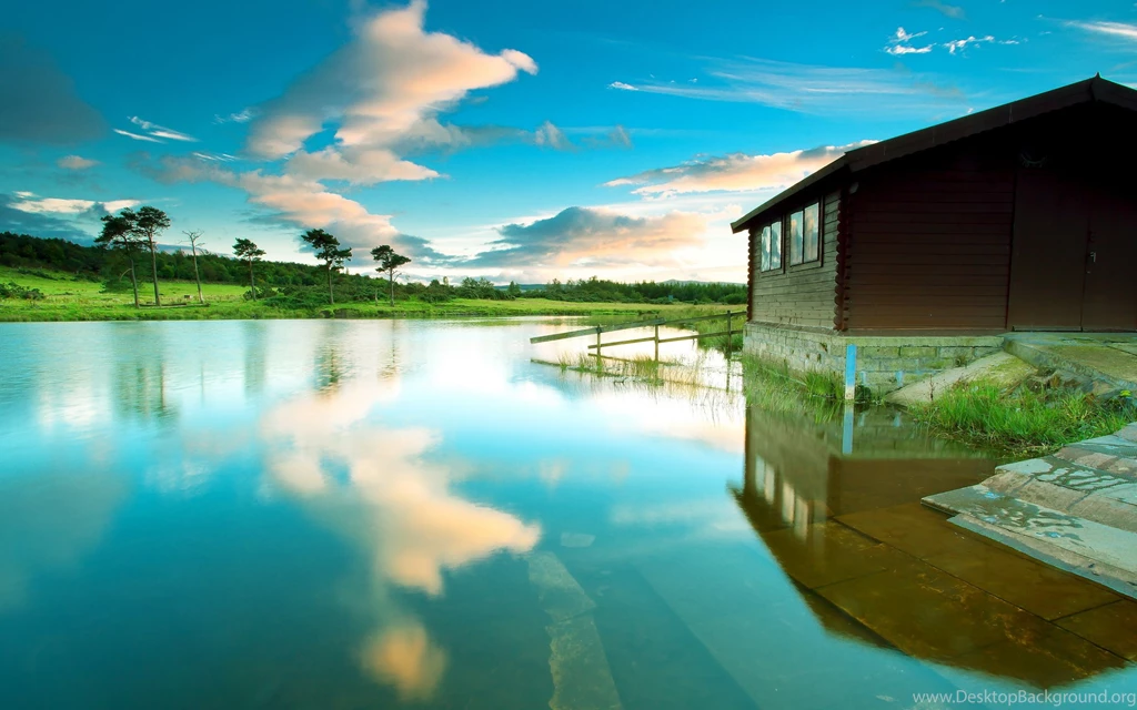 House At Lake Wallpapers