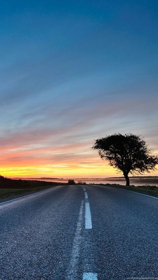 Sunset Road iPhone 5s Wallpapers Download