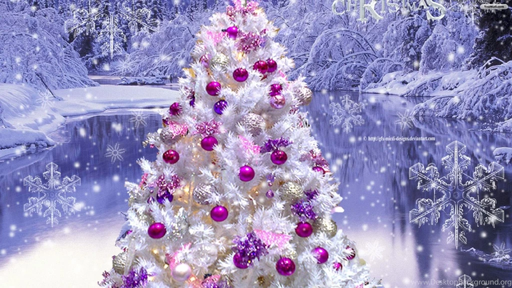 Download Wallpapers Hd 1920x1080 Christmas Pink Christmas Tree ...
