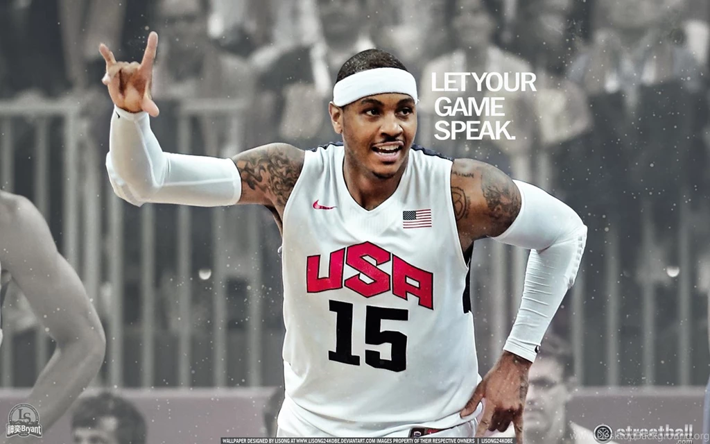 Team USA Carmelo Anthony Olympic Basketball Wallpapers   Streetball