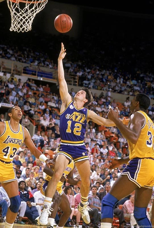 5.17.88: Stockton Goes For 23pts & 24asts Vs Magic Johnson In The ...