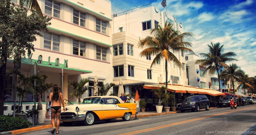 Miami, Florida, Ocean Drive Wallpapers 4K (4096x2160) Resolution ...