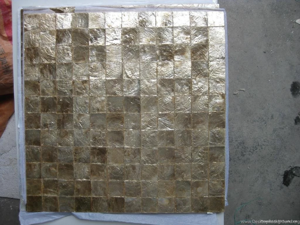 Natural Gold Capiz Shell Mosaic Tiles For Wall Decoration   EMMY ...