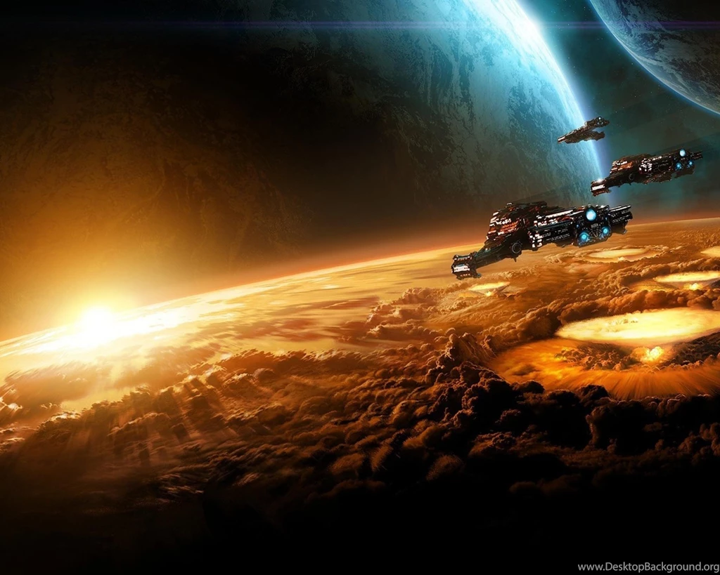 VRTY.ORG Spaceship awesome cool digital galaxy planet sci fi ...