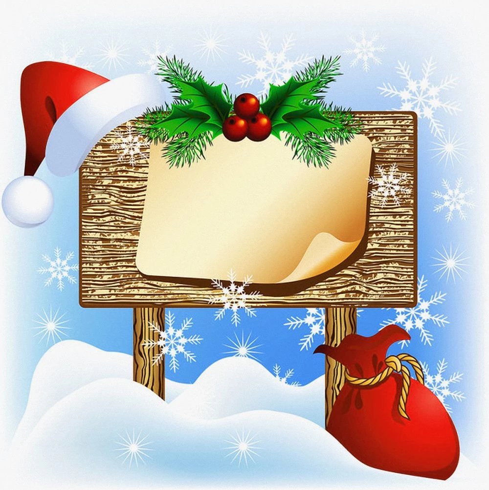 Christmas Note Template PNG Backgrounds