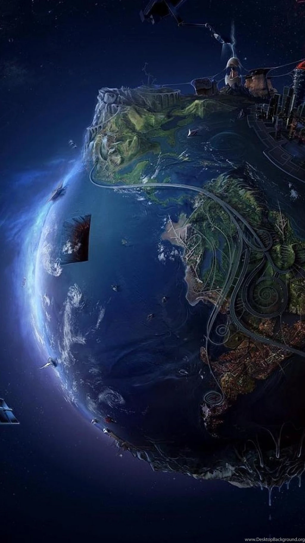 Galaxy Note HD Wallpapers: 3D Earth Galaxy Note HD Wallpapers