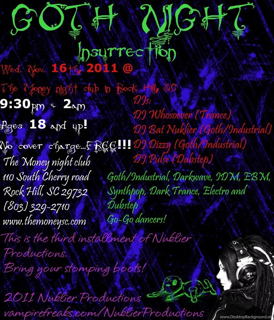 GOTH NITE POSTER 1 By Sihk lil juggalette On DeviantArt