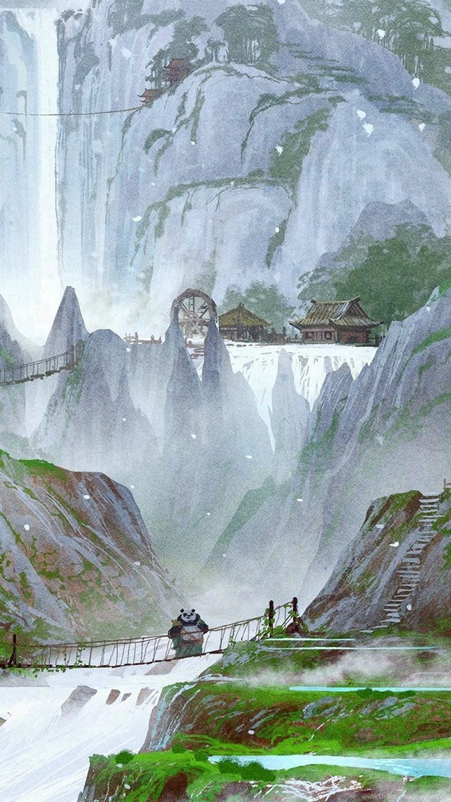 Kungfu Panda Backgrounds Art Illust Film iPhone 5s Wallpapers ...