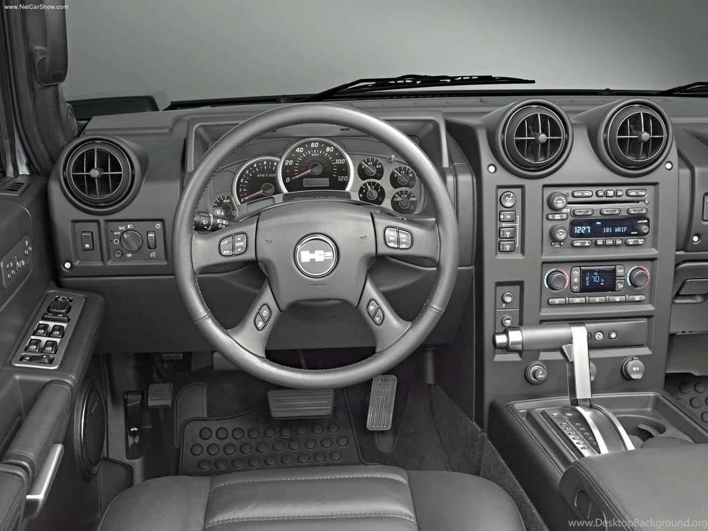 Hummer H2 Black Interior Image