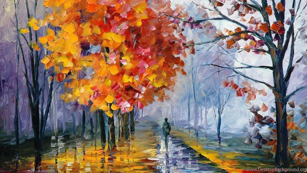 LEONID AFREMOV OCTOBER FOG WALLPAPER (
