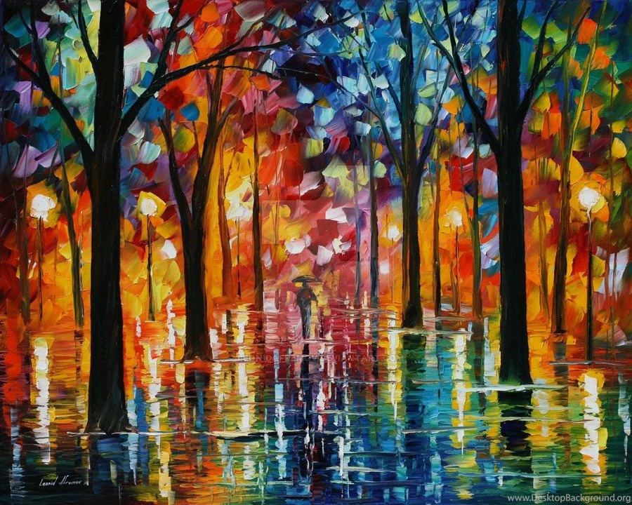 Rain Of Fire Oil Painting By Leonid Afremov By Leonidafremov On ...