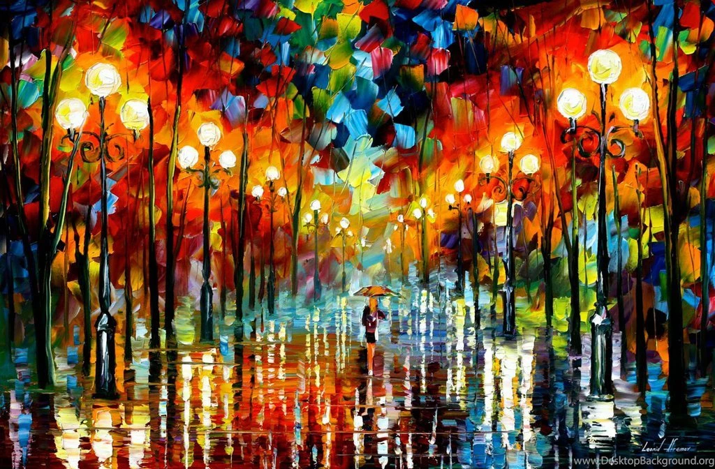 A DATE WITH A RAIN By Leonid Afremov By Leonidafremov On DeviantArt