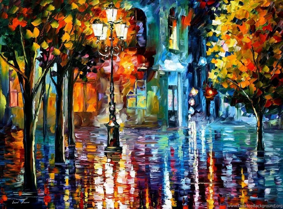 Winter Fire By Leonid Afremov By Leonidafremov On DeviantArt
