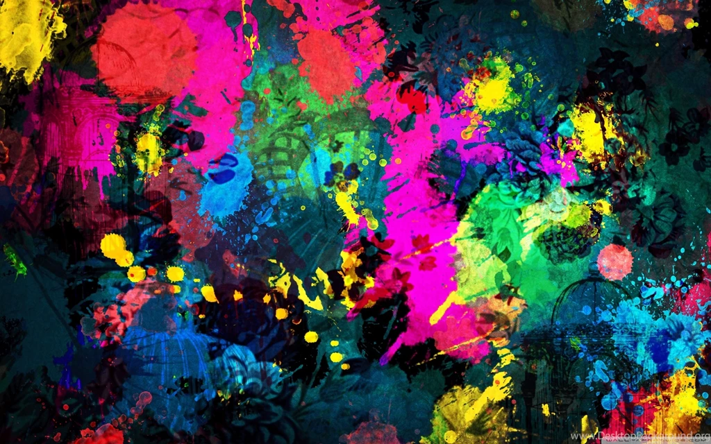 Colorful Paint Splatter HD Desktop Wallpapers : High Definition ...