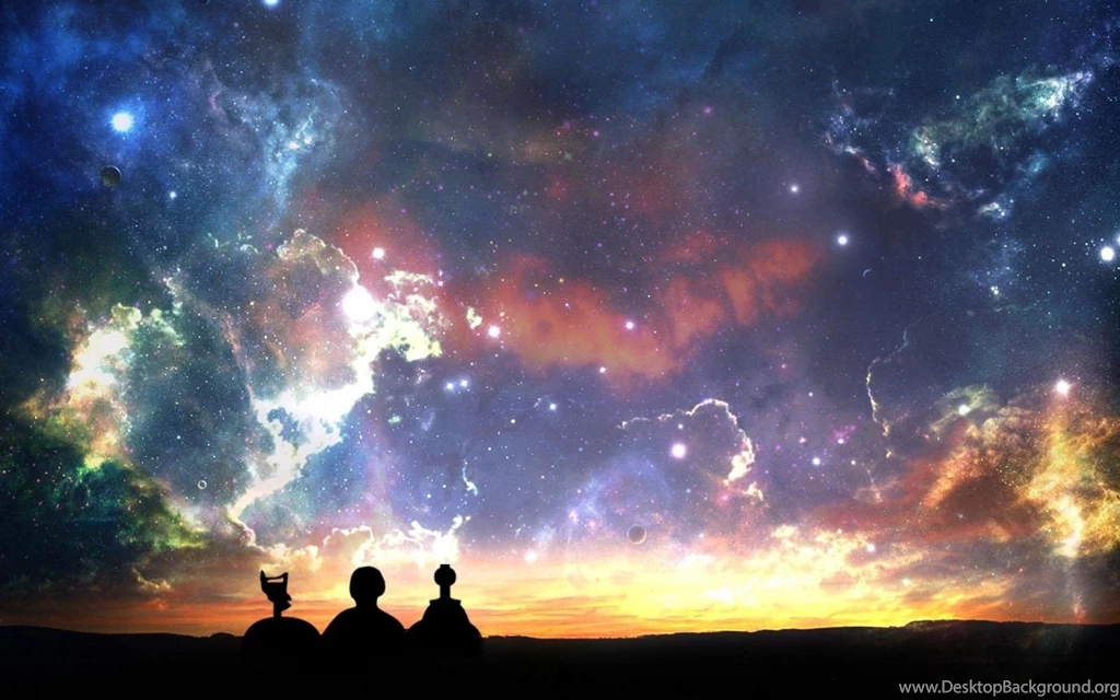 Colorful Sky At Night, Galaxy, Cloud, Star, Planet, Fantasy ...