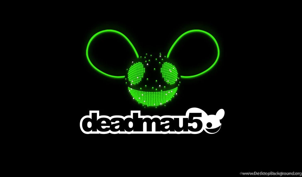 Download Deadmau5 Green Sparkles White Logo Wallpapers For ...