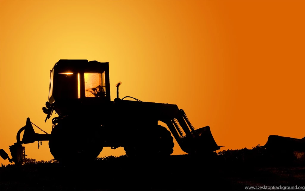 Bulldozer Sunrise [smartphone & Desktop Wallpaper]