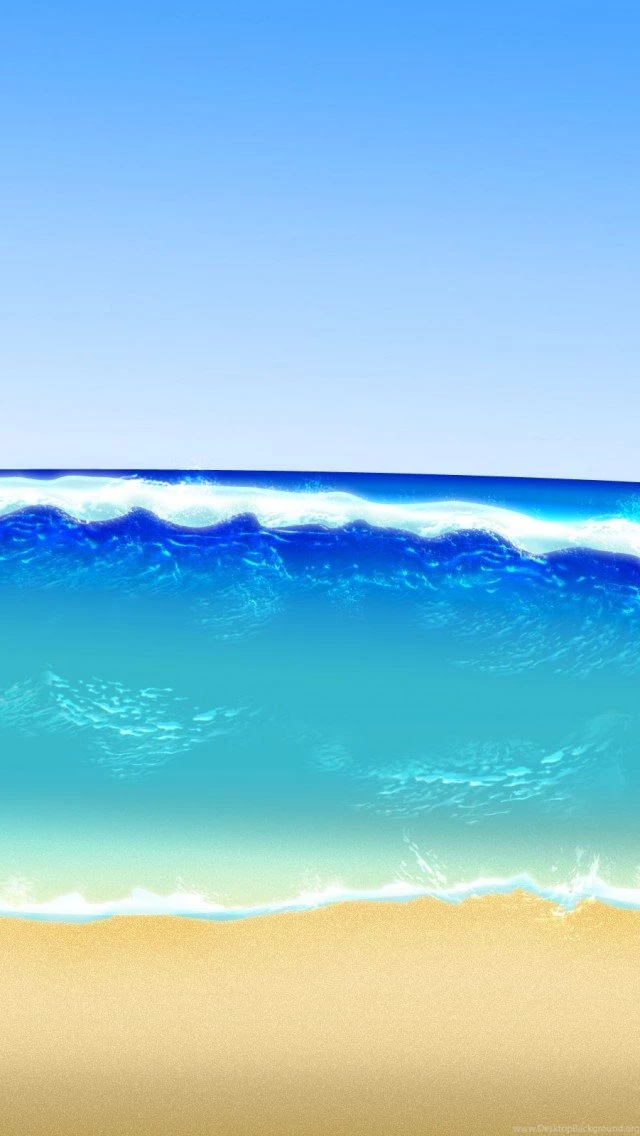 Wallpapers Weekends: Flat Beach Scenes For The Modern IOS