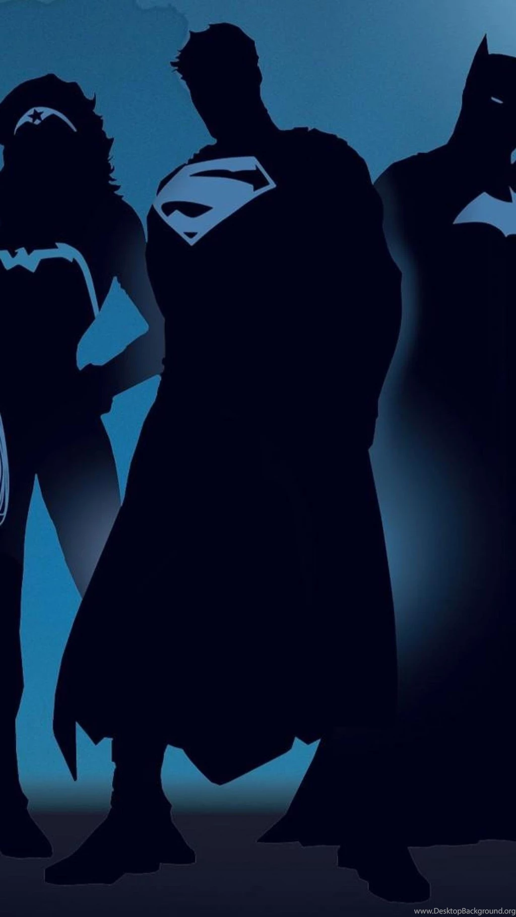 Blue Backgrounds The Flash Minimalism Silhouette Superman Dc Comics ...