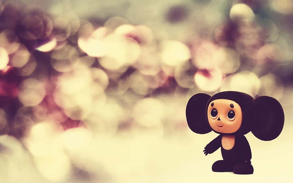 Download Wallpapers 3840x2400 Cheburashka, Glare, Toy, Small Ultra ...