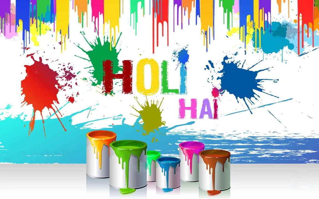 Happy Holi With Colors For Desktop Backgrounds Wallpapers Large ...