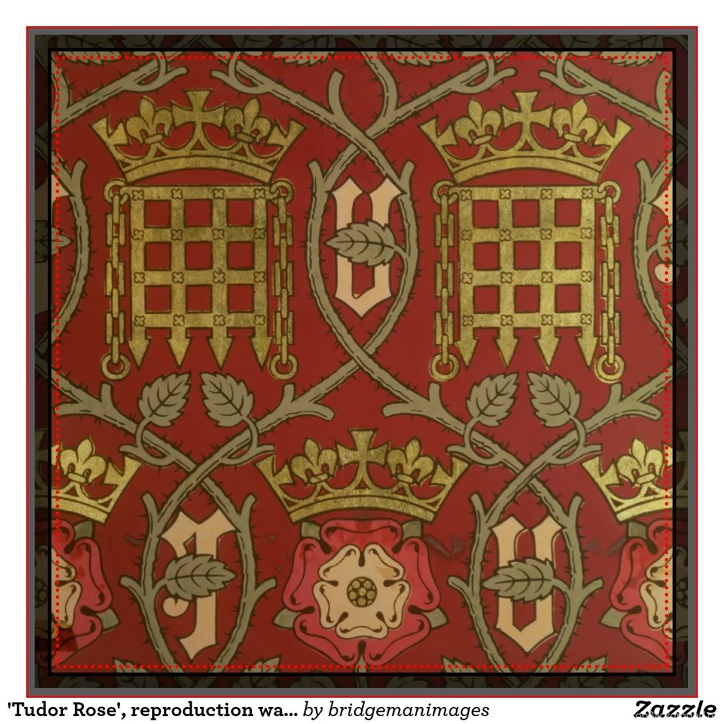 Tudor Rose', Reproduction Wallpapers Designed By S Pillow