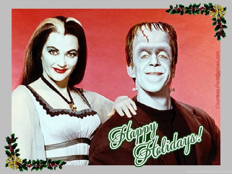 Happy Holidays Lily & Herman The Munsters Wallpapers (16746467 ...