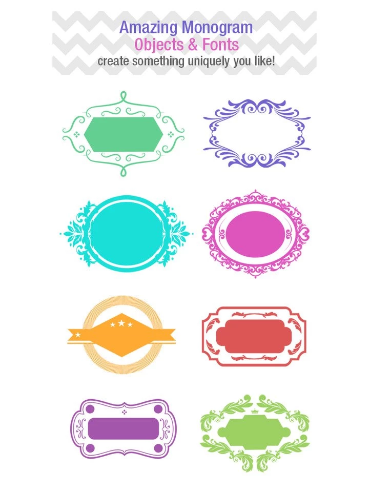 Monogram & Backgrounds Maker Add Text And Monogram Shapes And ...