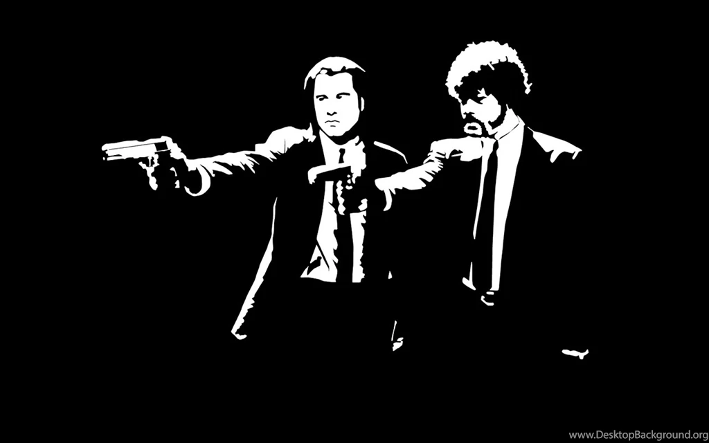 John Travolta Pulp Fiction Samuel L Jackson Black Backgrounds ...