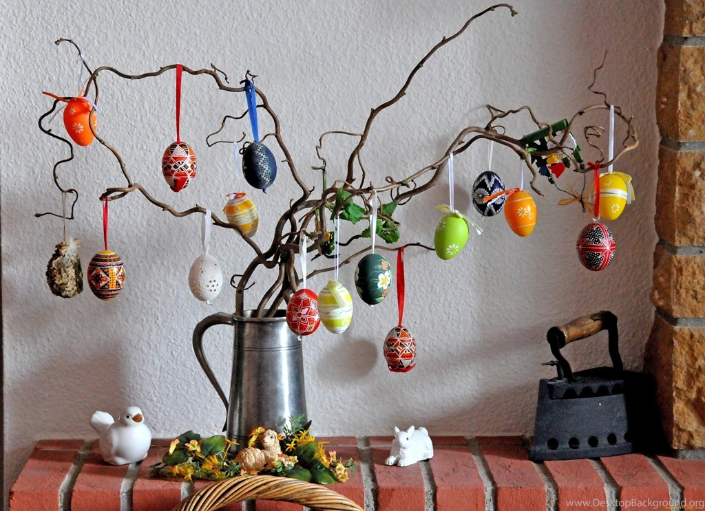 Ikebana With Easter Eggs For Easter Wallpapers And Images ...