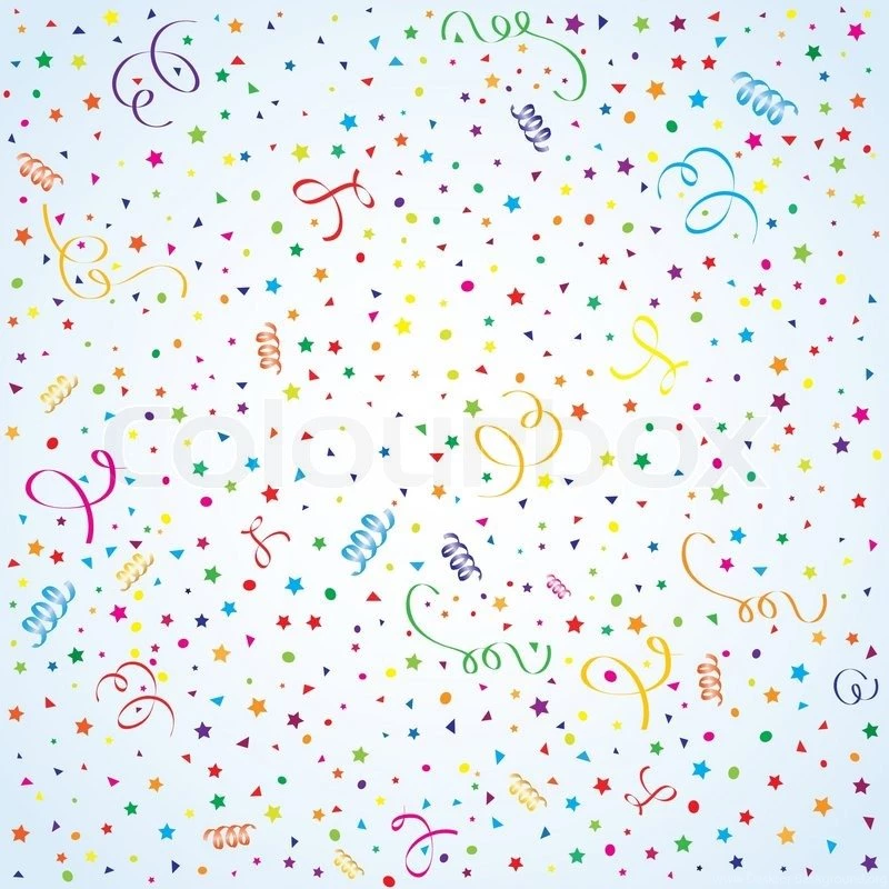 Birthday Backgrounds With Streamer And Confetti, Element For Design ...
