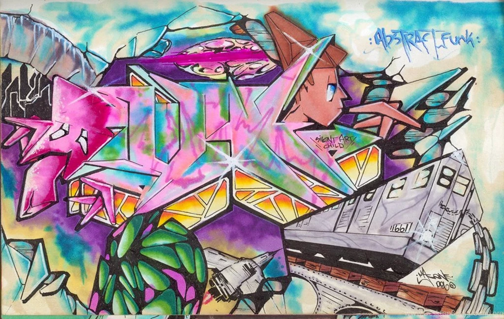 Cool Graffiti Backgrounds By MacICyWallpaperOKE.com