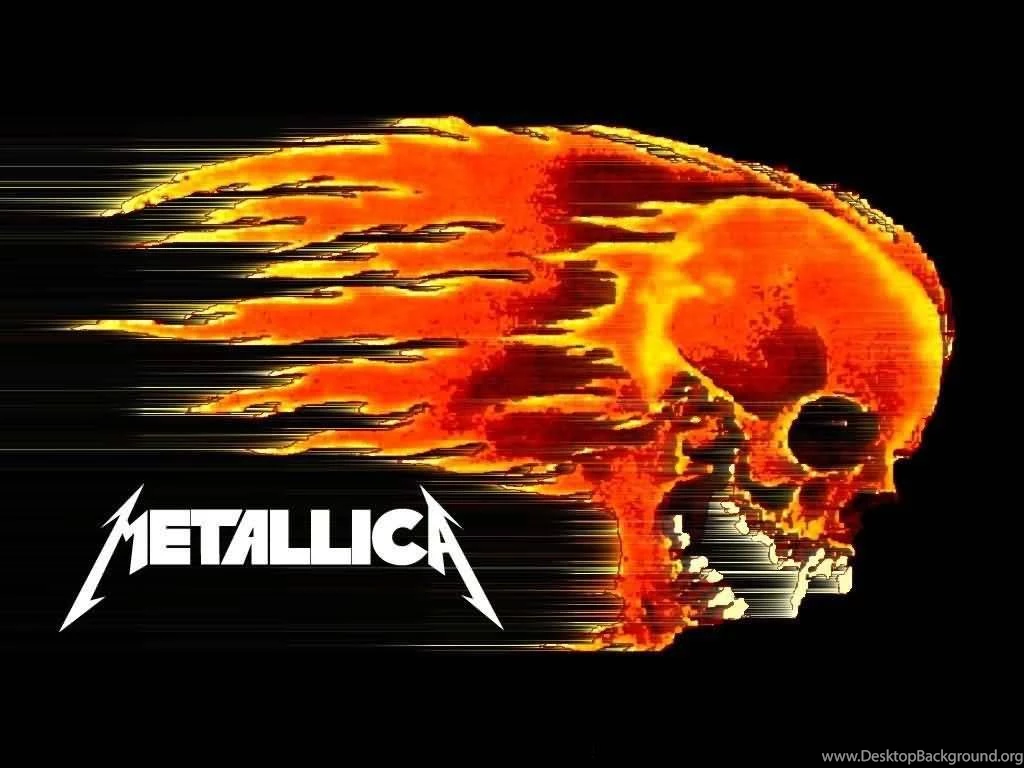 Wallpapers Flaming Skull Metallica 1024x768
