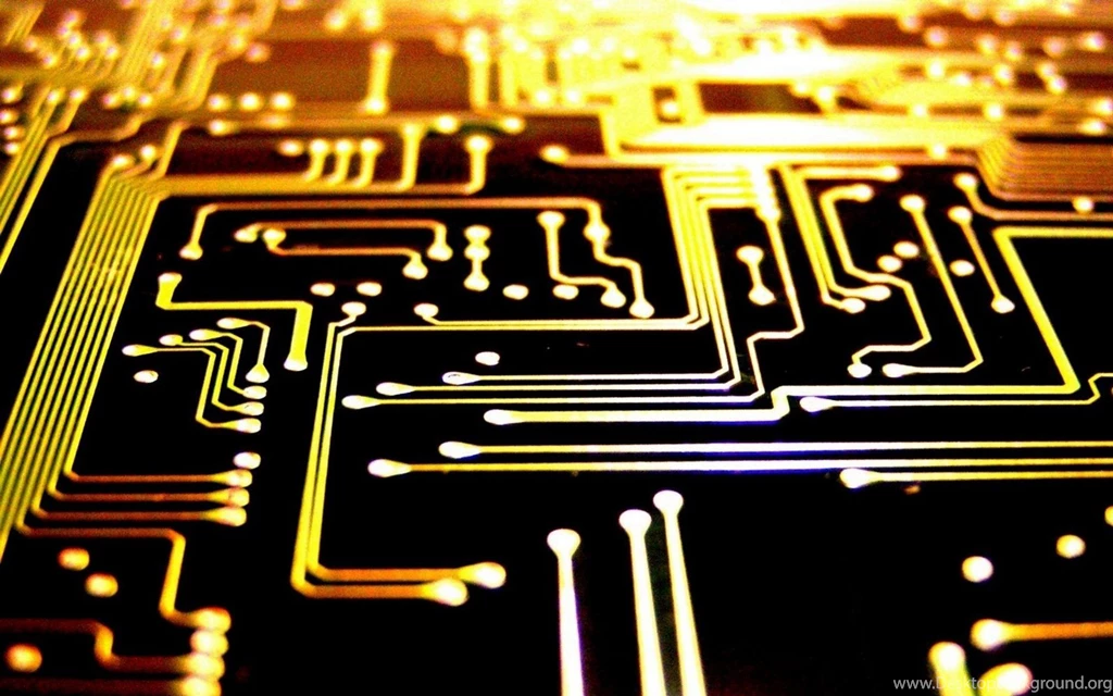 Extra Wallpapers Yellow Circuit Board