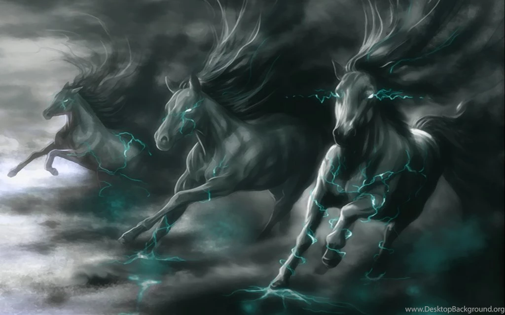 Free Desktop Wallpaper: The Devil's Horses (by Welshdragon)