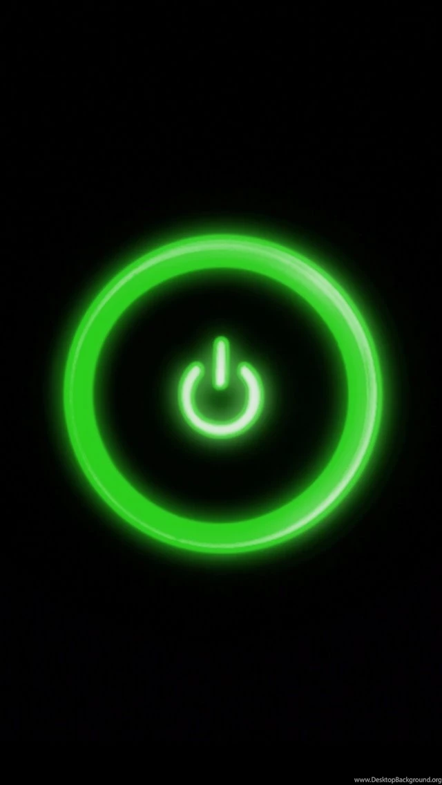 640x1136 Green Power Button Iphone 5 Wallpapers
