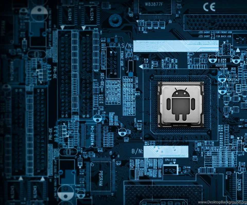 Download Wallpapers, Download 960x800 Blue Android Circuit Board ...