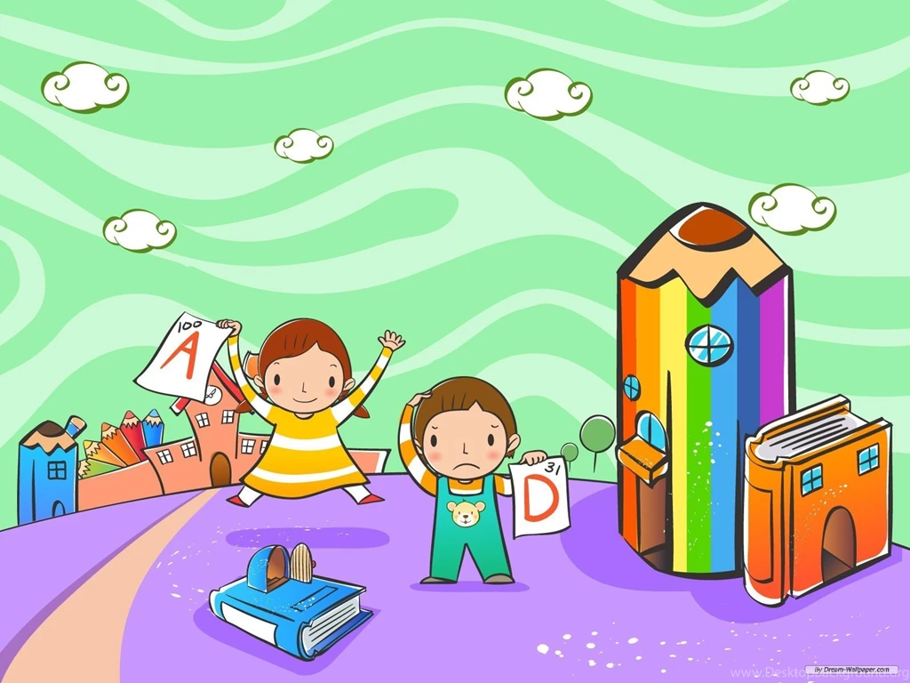 Free Cartoon Wallpapers Vector Cartoon Childhood Wallpapers
