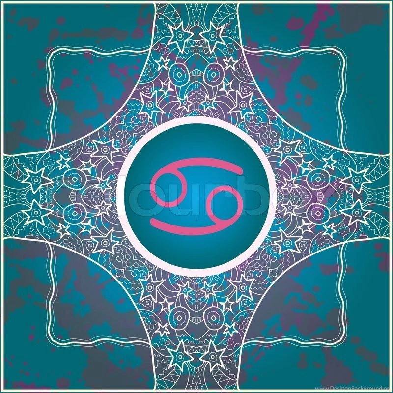 Zodiac Sign Cancer. What Is Karma? Vector Circle With Zodiac Signs ...