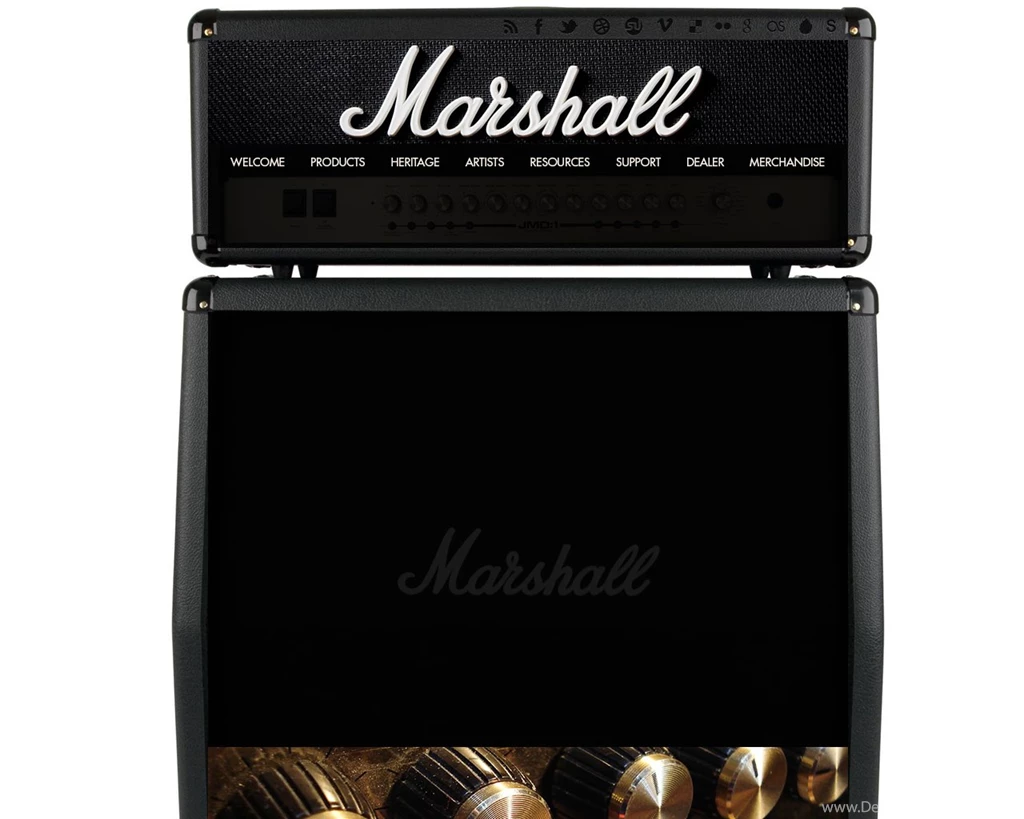 Mockup Site Design: Marshall Amps