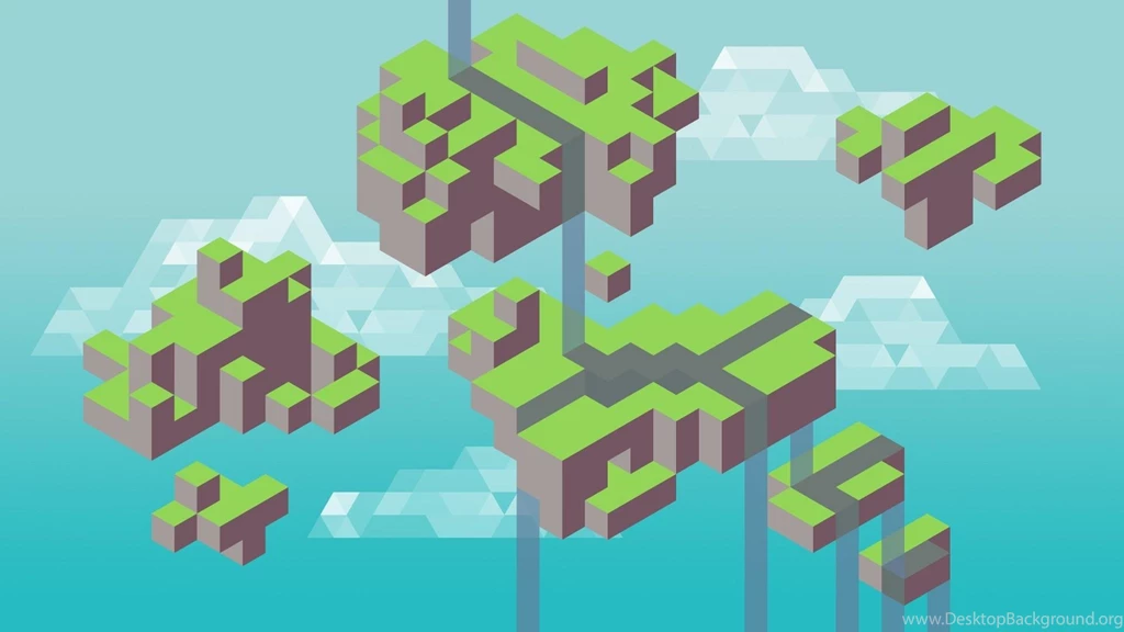 Island In The Sky Islands Pixel Art Skies Wallpapers
