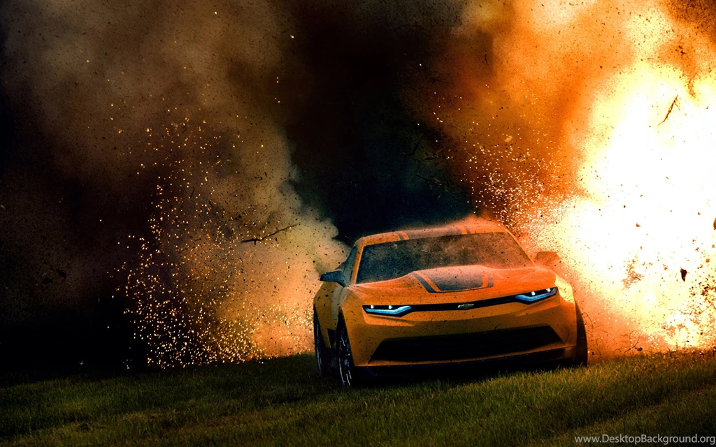 Bumblebee Camaro In Transformers 4 Movie Stills Wallpapers