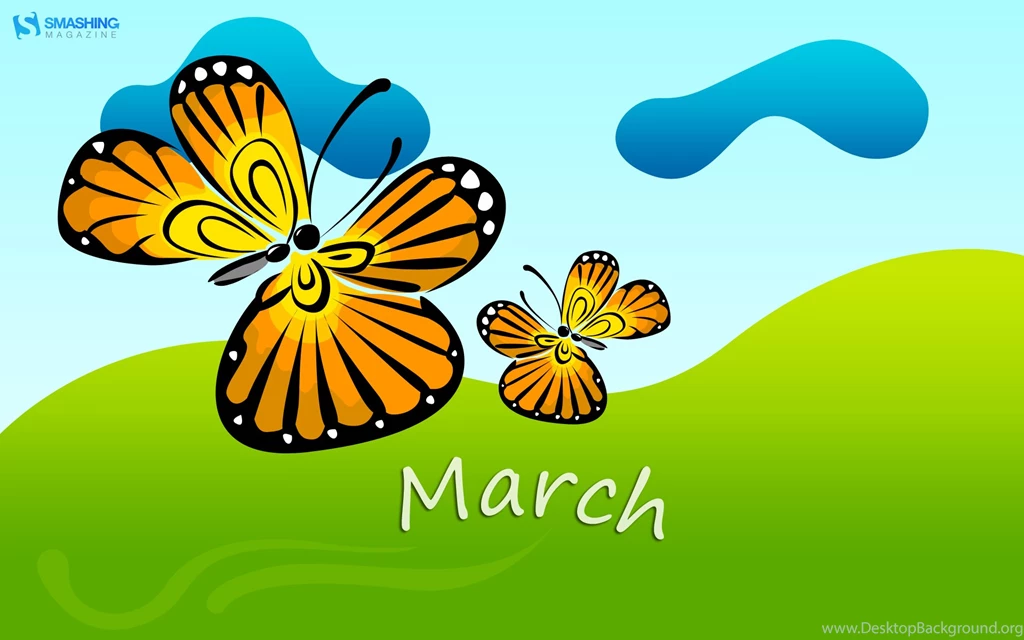 March, Wallpaper, Desktop, Nocal, Butterfly, Smash (