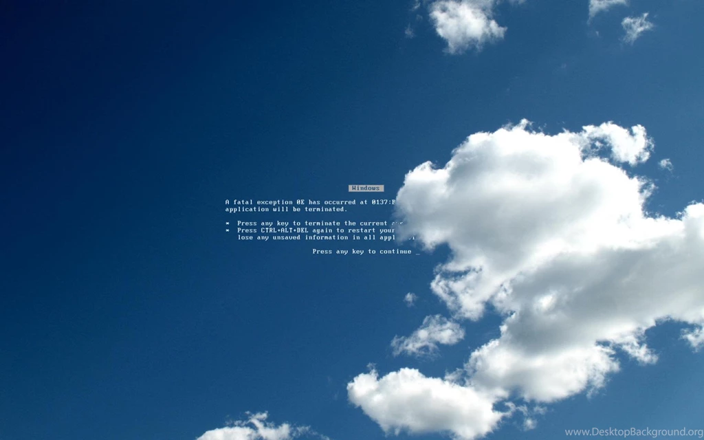 Clouds Blue Screen Of Death Bsod 1920x1200